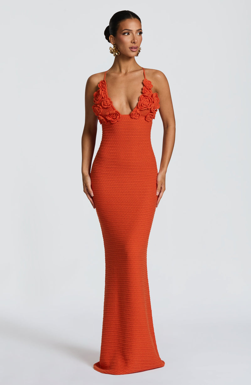 celena maxi dress Celena Floral Burnout Maxi Dress (Women)