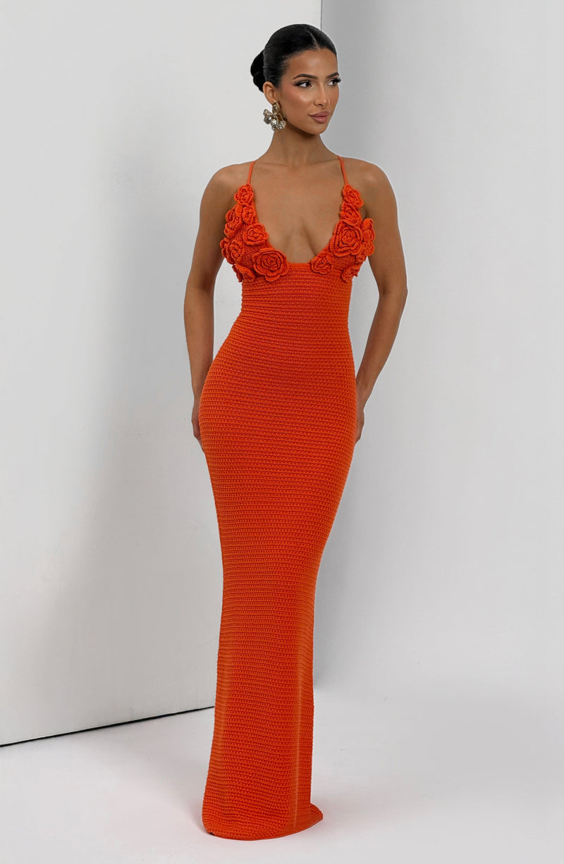 open lace back dress Shop the Celaena Maxi Dress - Orange