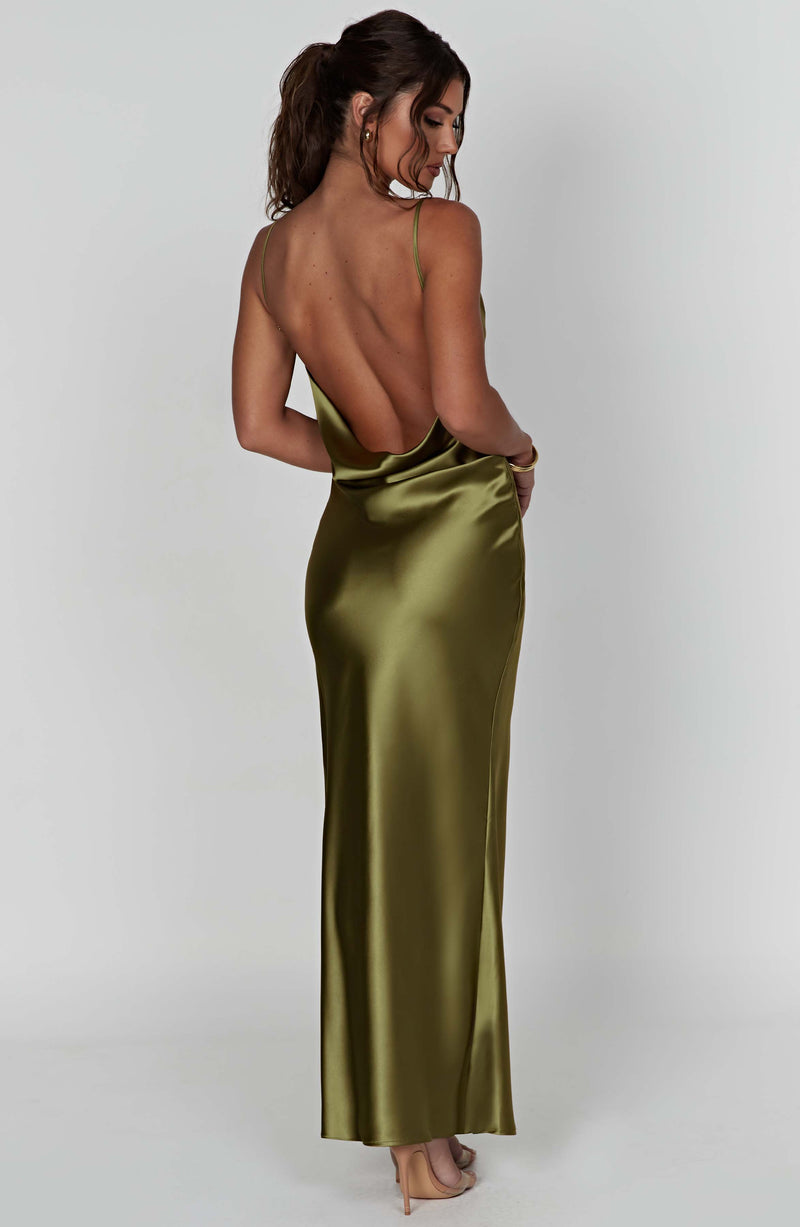 Celestina Maxi Dress - Khaki Dress Babyboo Fashion Premium Exclusive Design