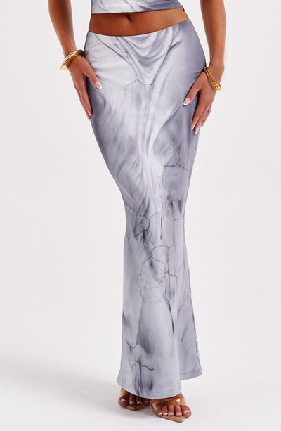 Charmayne Maxi Skirt - Grey Body Print Skirt XS Babyboo Fashion Premium Exclusive Design