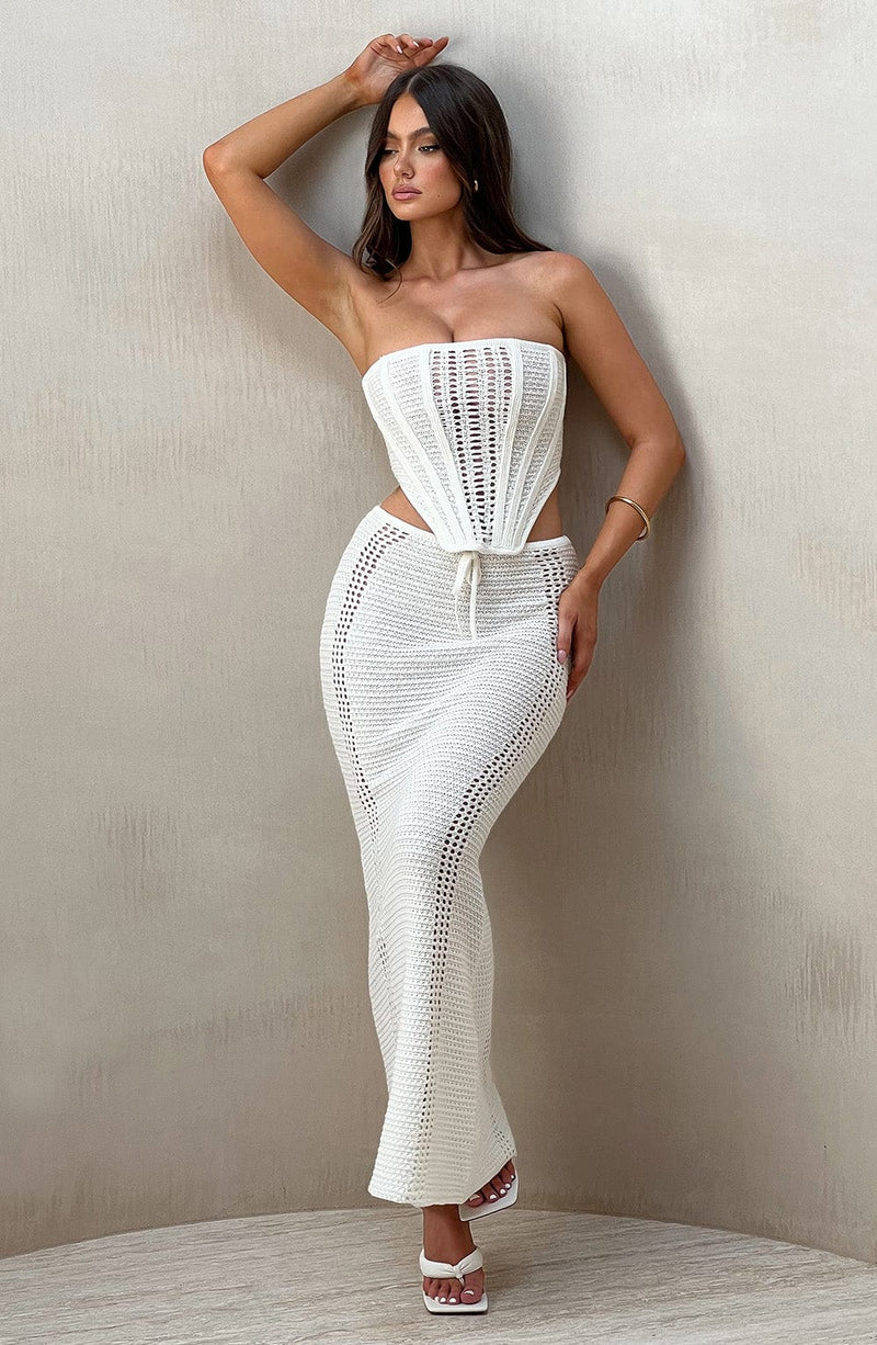 Chayenne Maxi Skirt - White Skirt XS Babyboo Fashion Premium Exclusive Design