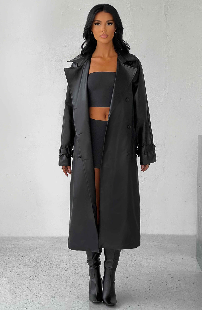 Chi Trench Coat - Black Jackets XS Babyboo Fashion Premium Exclusive Design