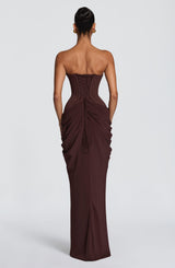 Chiara Maxi Dress - Plum Brown Dress Babyboo Fashion Premium Exclusive Design