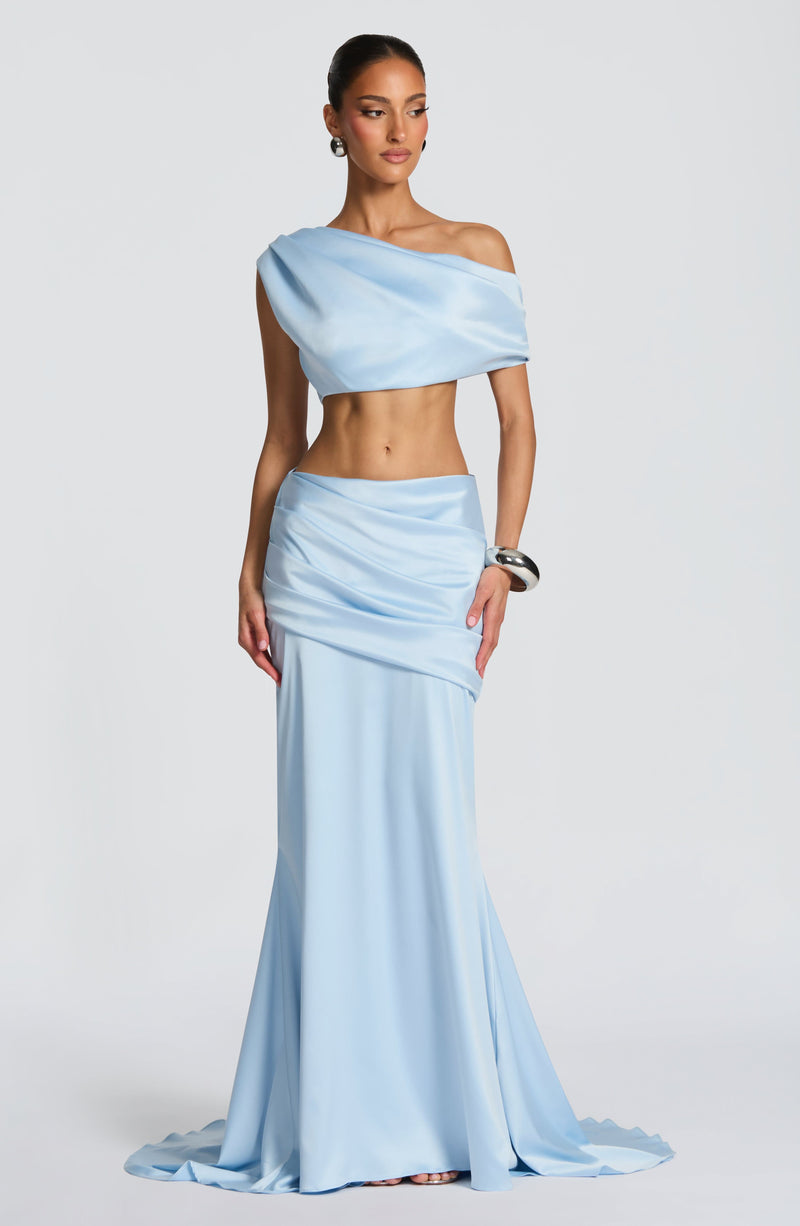 Claudette Maxi Skirt - Glacier Blue Skirt Babyboo Fashion Premium Exclusive Design
