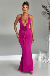 Constantina Maxi Dress - Hot Pink Dress Babyboo Fashion Premium Exclusive Design