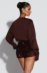 Coralie Bodysuit - Plum Brown Bodysuit Babyboo Fashion Premium Exclusive Design