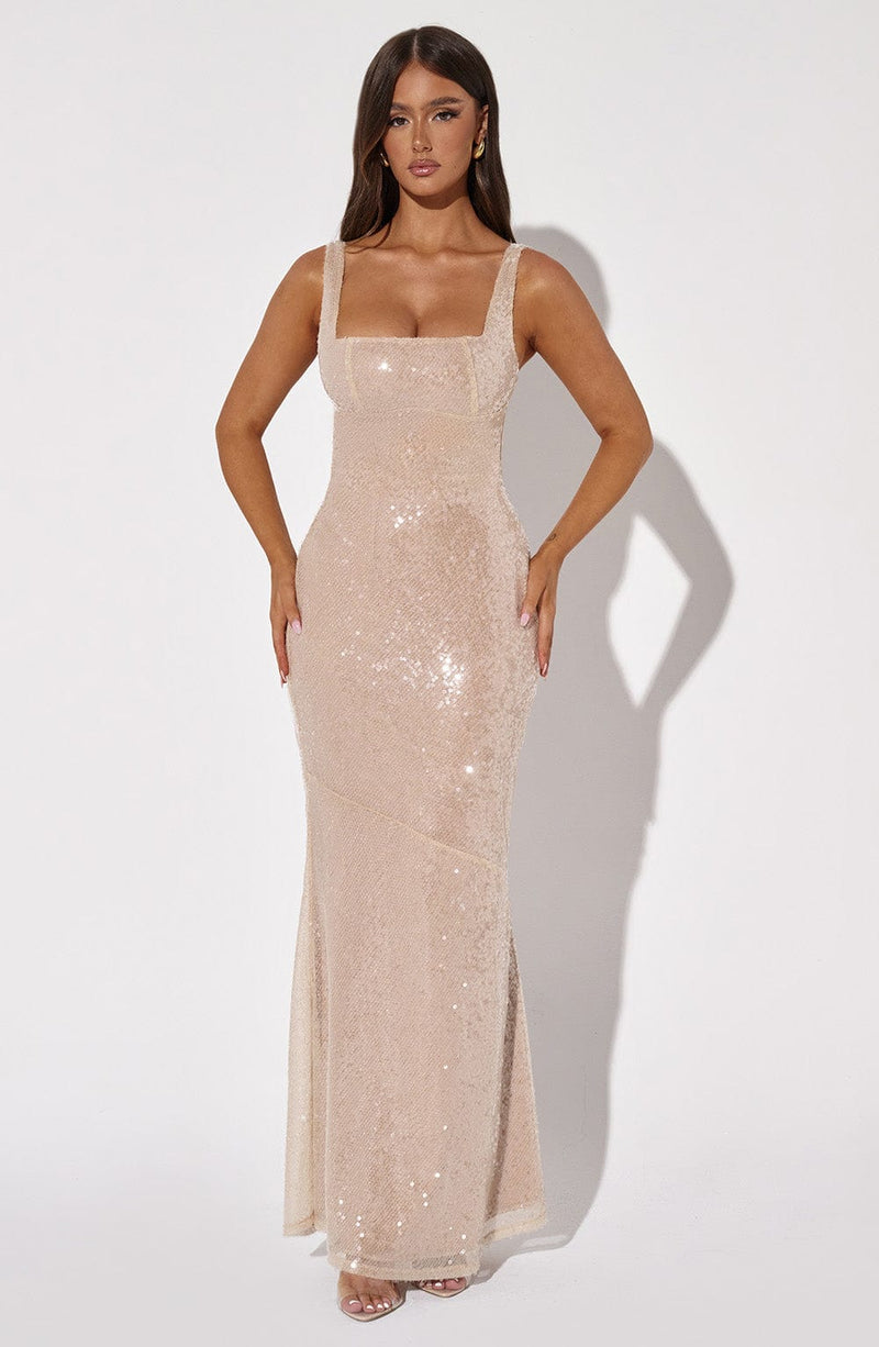 maxi nude dress Corinne Maxi Dress