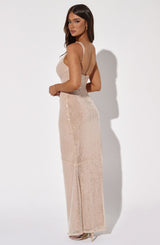 Corinne Maxi Dress - Nude Dress Babyboo Fashion Premium Exclusive Design