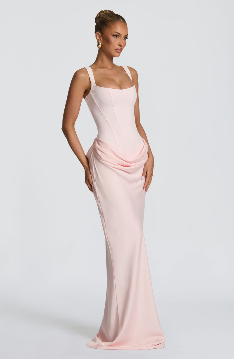 Blush Maxi Dress - Cornelia Maxi Dress by Babyboo Fashion