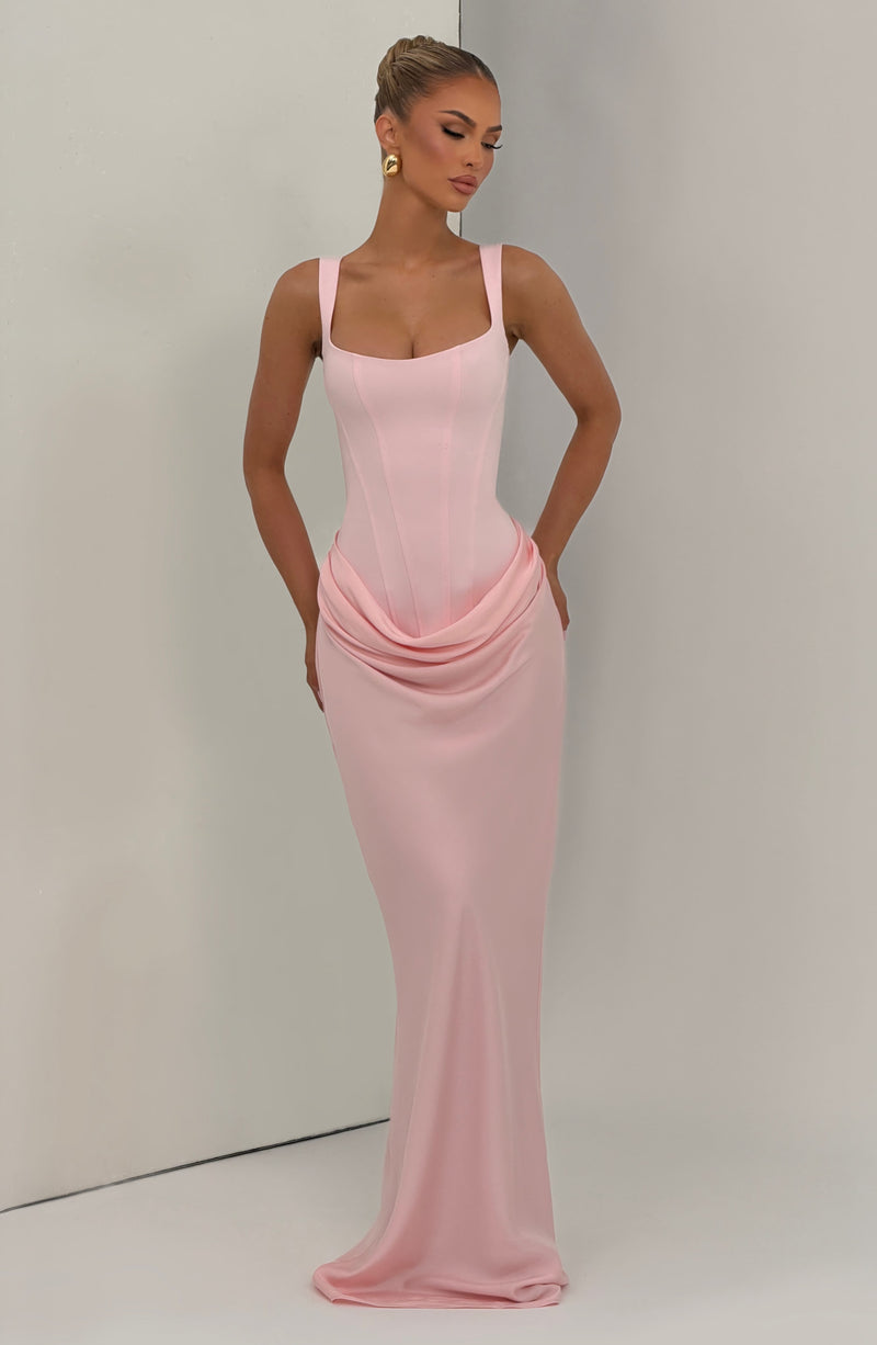 Blush Maxi Dress - Cornelia Maxi Dress by Babyboo Fashion Blush Maxi Dress - Cornelia Maxi Dress by Babyboo Fashion
