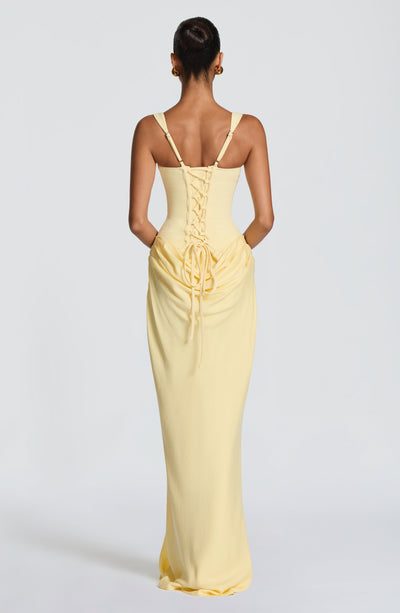 Yellow Maxi Dress - Cornelia Maxi Dress - Babyboo Fashion