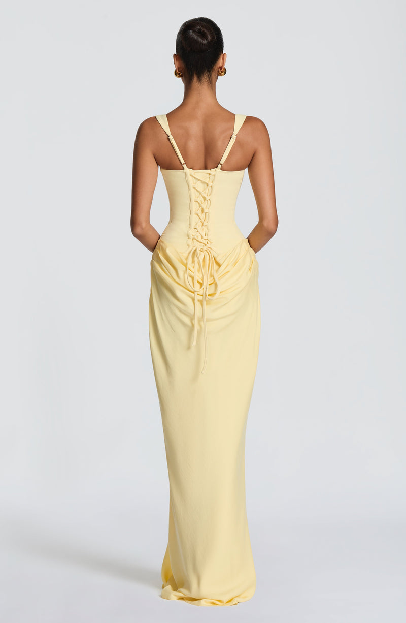 Yellow Maxi Dress - Cornelia Maxi Dress - Babyboo Fashion