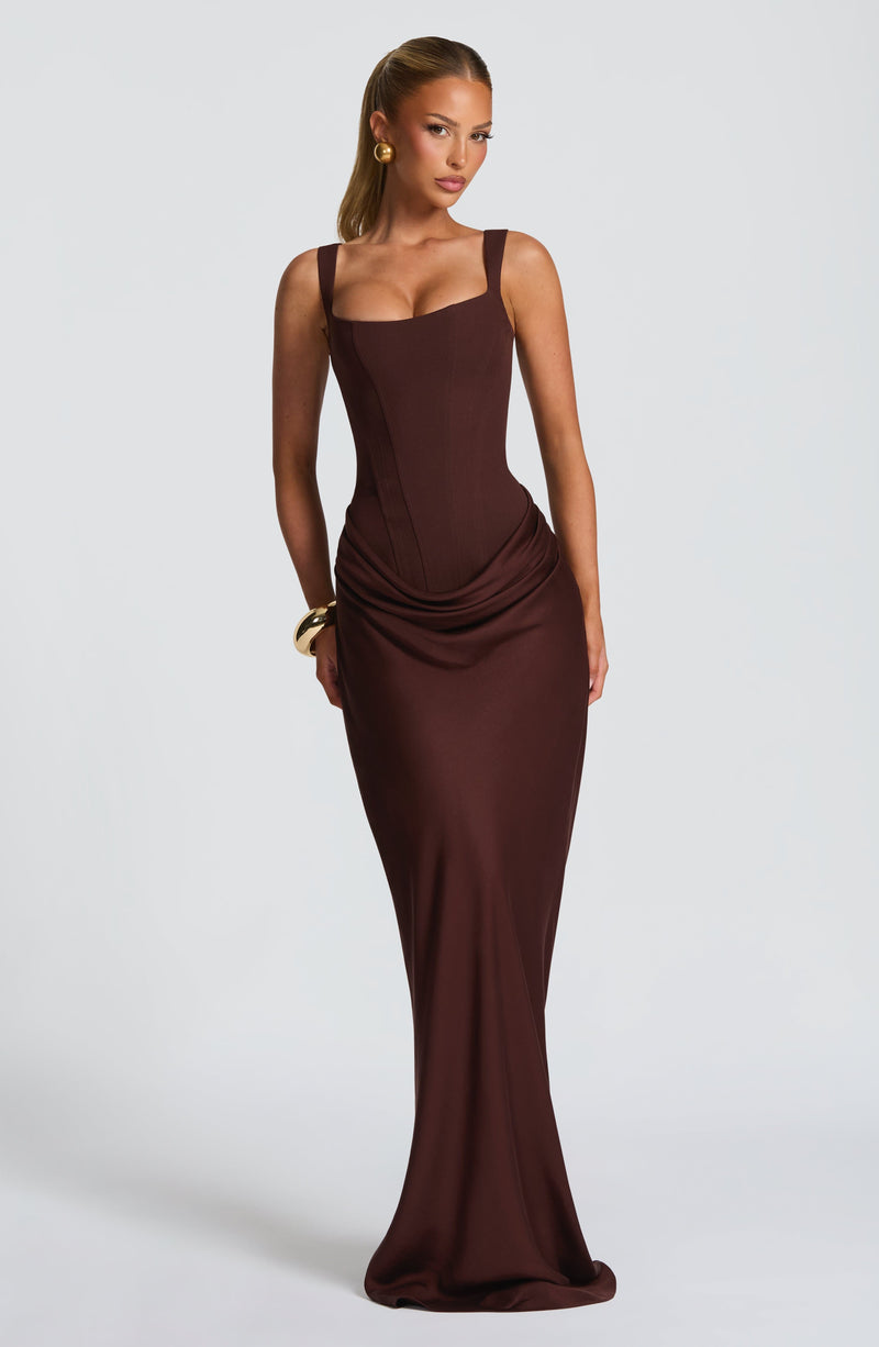 Cornelia Maxi Dress - Plum Brown Cornelia Maxi Dress - Plum Brown