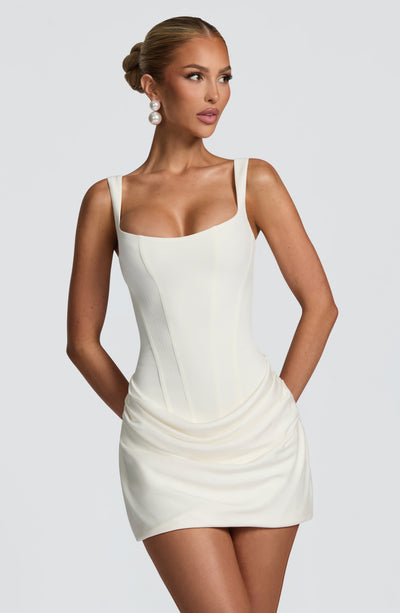 knee length dresses for ladies Women's ELA Mini Dress White in Size Large by Outcast main image 1