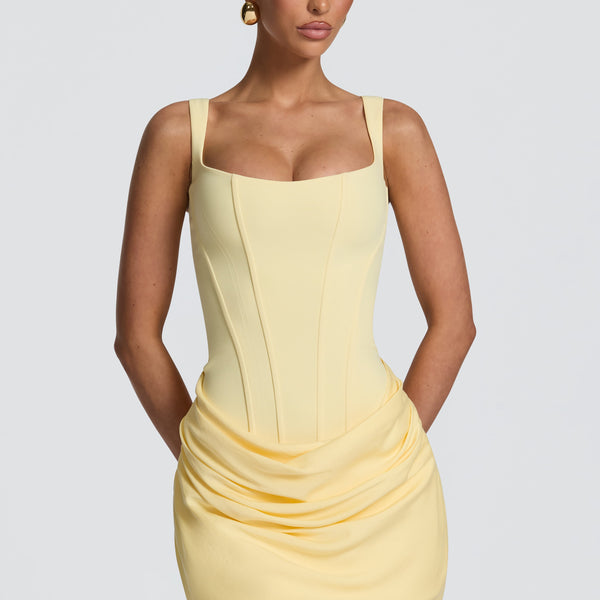 call me when you want mini dress lemon Yellow Mini Dress