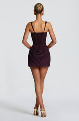 Cornelia Mini Dress - Plum Dress Babyboo Fashion Premium Exclusive Design