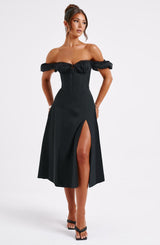 Courtney Midi Dress - Black Dress Babyboo Fashion Premium Exclusive Design