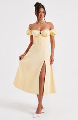 Courtney Midi Dress - Lemon Dress Babyboo Fashion Premium Exclusive Design