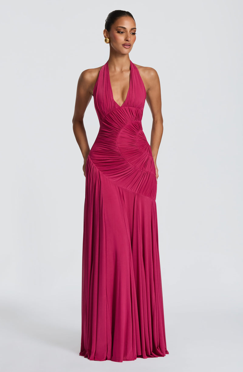 Babyboo Cova Maxi Dress in Raspberry Size S