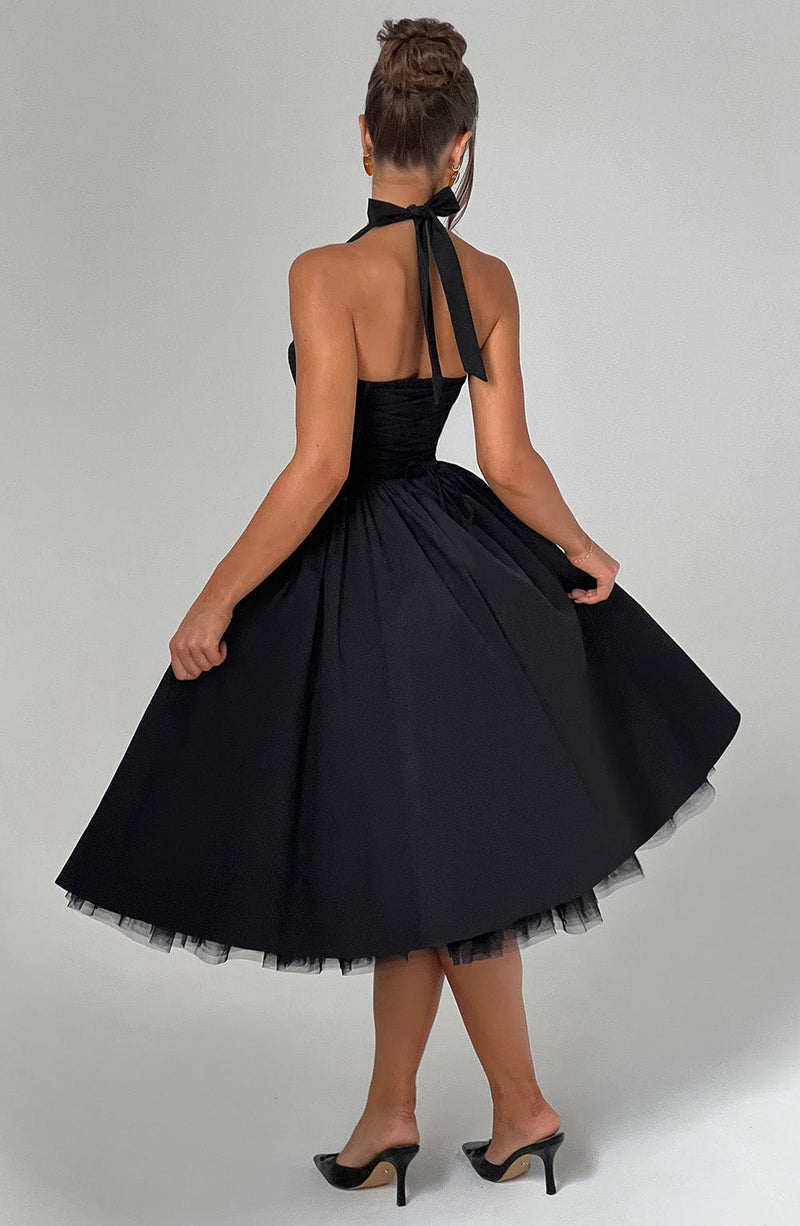 Babyboo Cressida Midi Dress in Black Size S