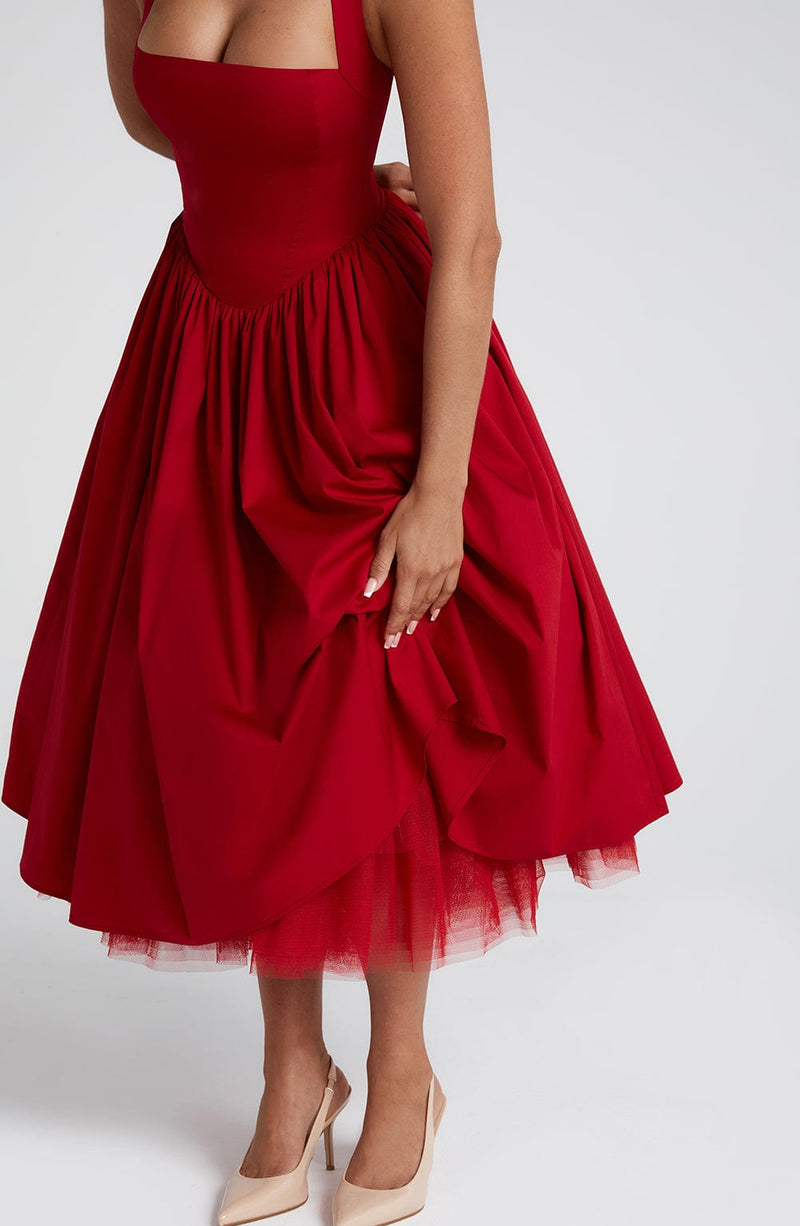 Cressida Midi Dress | Red Midi Dress | Babyboo Fashion Cressida Midi Dress | Red Midi Dress | Babyboo Fashion