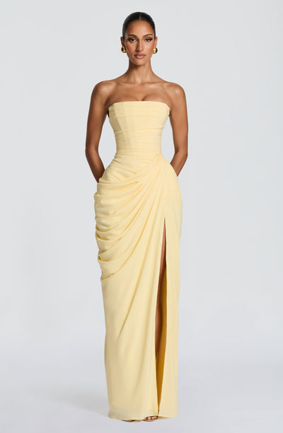 Cyra Maxi Dress - Lemon