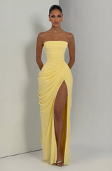 Cyra Maxi Dress - Lemon Dress Babyboo Fashion Premium Exclusive Design