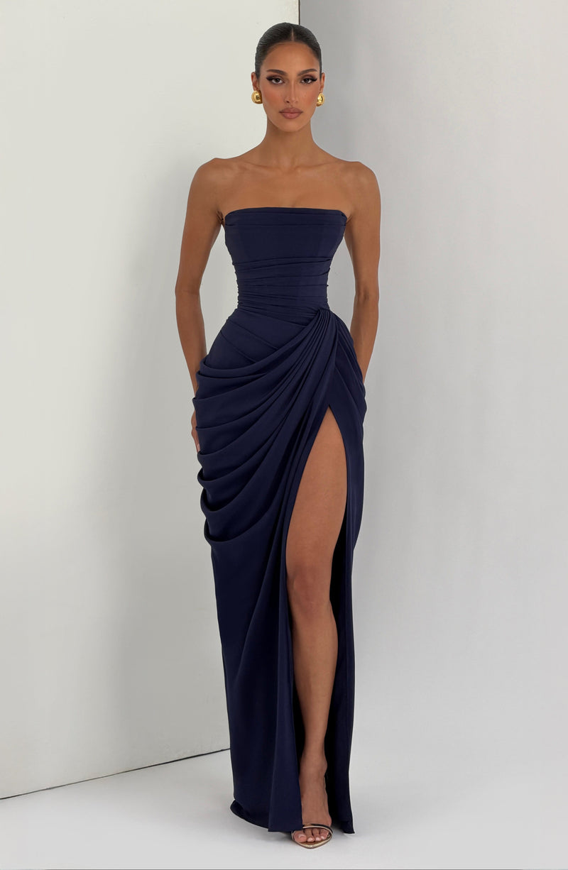 aphrodyte lace maxi dress navy Cyra Maxi Dress