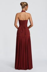 Cyrene Maxi Dress - Deep Rust Dress Babyboo Fashion Premium Exclusive Design