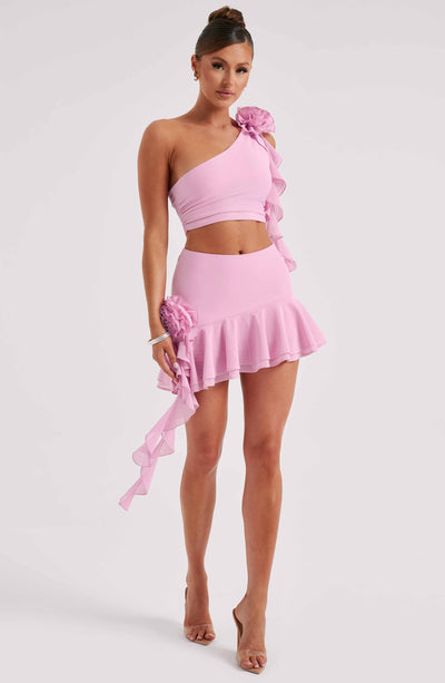 Daina Mini Skirt - Pink Skirt Babyboo Fashion Premium Exclusive Design