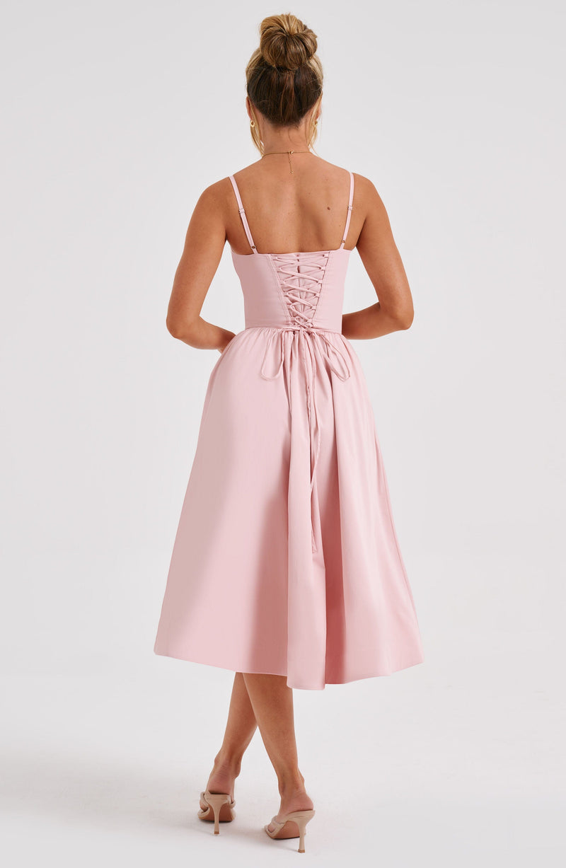 Daisey Midi Dress - Blush Dress Babyboo Fashion Premium Exclusive Design