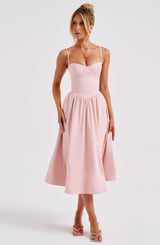 Daisey Midi Dress - Blush Dress Babyboo Fashion Premium Exclusive Design