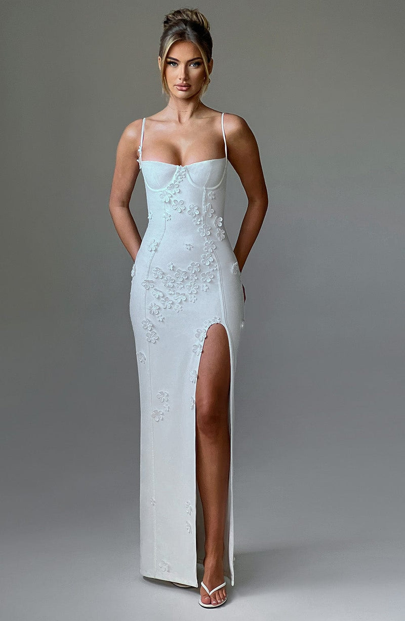 Dalary Maxi Dress - Ivory Lined Babyboo Fashion Dalary Maxi Dress - Ivory Lined Babyboo Fashion