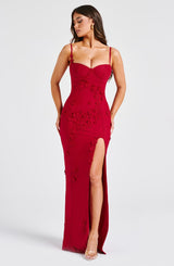 Dalary Maxi Dress - Red Dress Babyboo Fashion Premium Exclusive Design