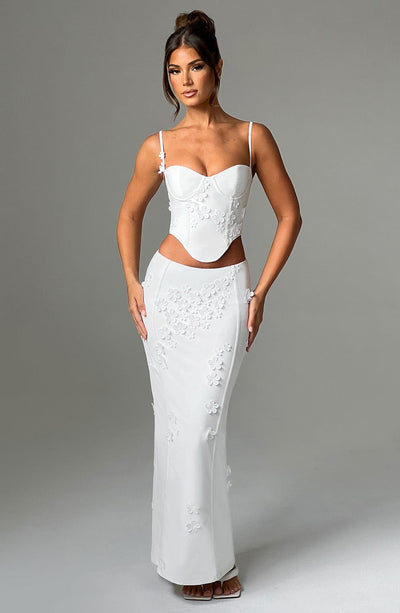 Dalary Maxi Skirt - White Skirt XS Babyboo Fashion Premium Exclusive Design