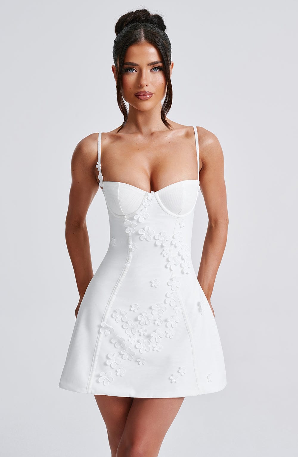 ARLENE STRAPPY MINI DRESS - IVORY
