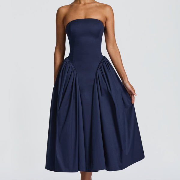 slim fit dress slacks Blue Maxi Dress - Cyra Maxi Dress main image 0