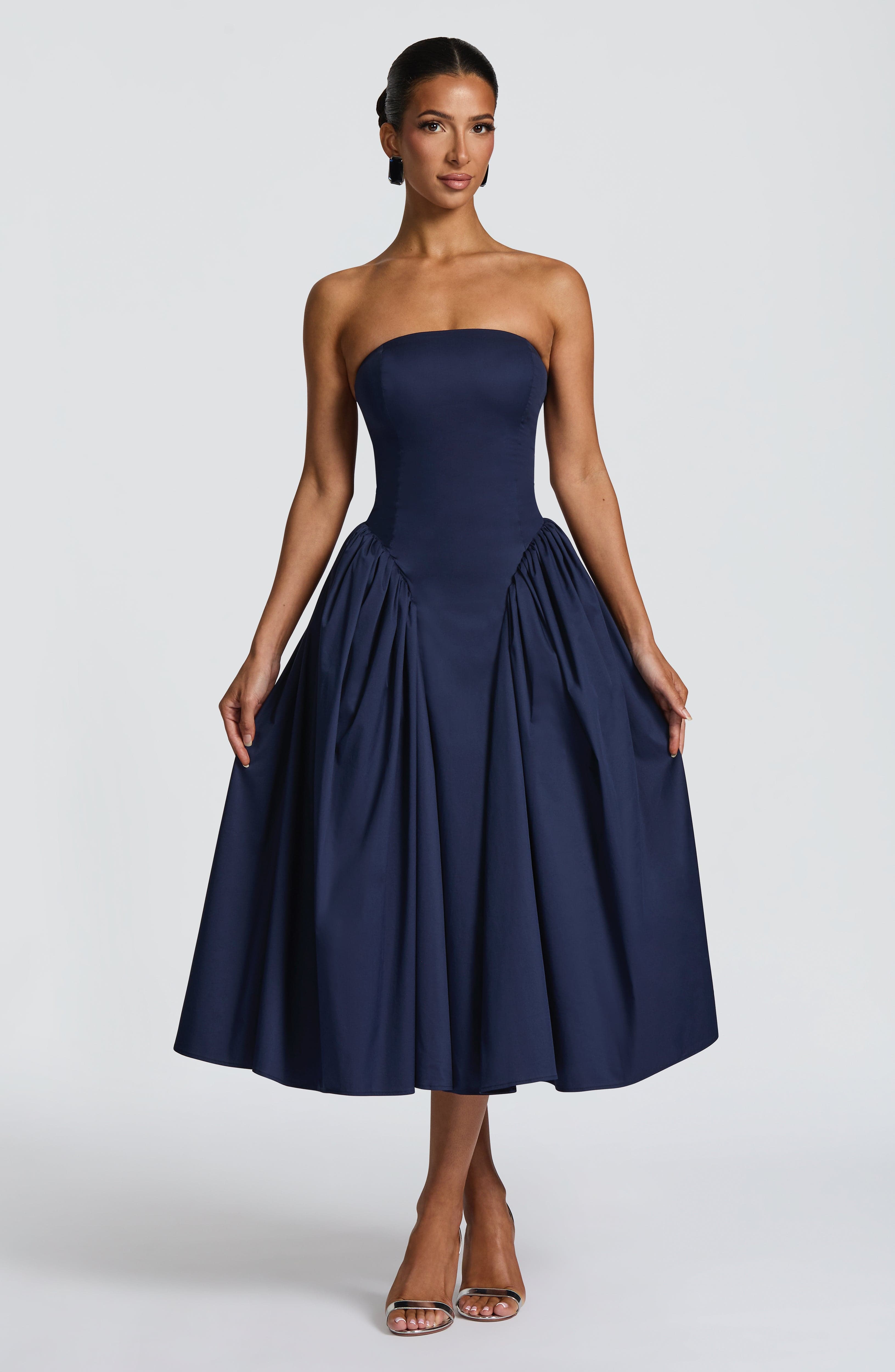 Darla Solid Hem Midi Dress