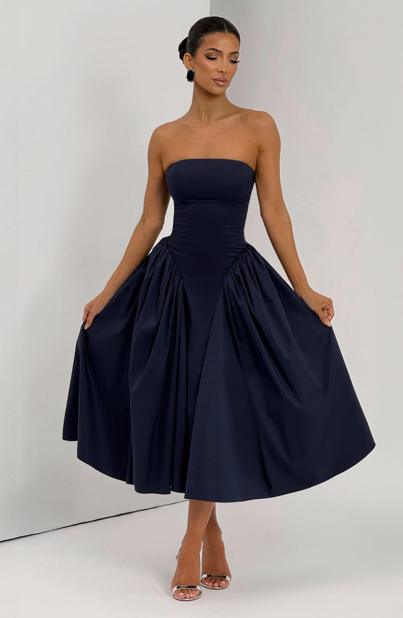 dark blue dress near me Maxi Dress Navy Long Dress Magdalena Maxi Dress Size 0