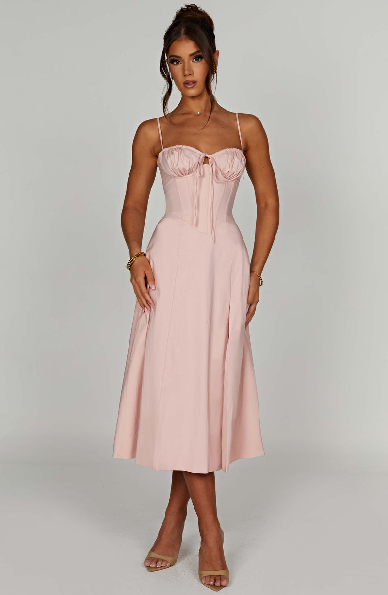 Deanna Midi Dress - Blush Babyboo Fashion Deanna Midi Dress - Blush Babyboo Fashion