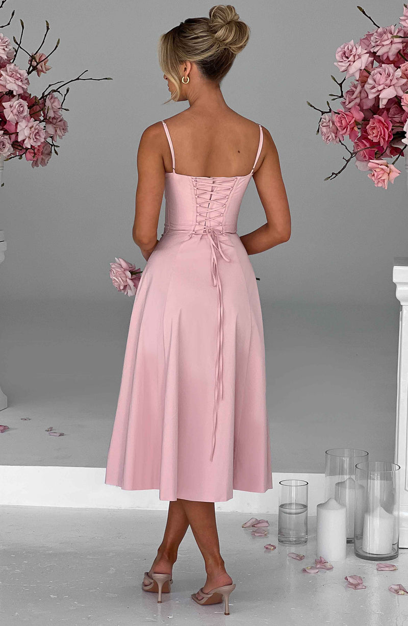 Deanna Midi Dress - Blush Babyboo Fashion Deanna Midi Dress - Blush Babyboo Fashion