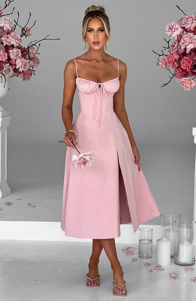 Deanna Midi Dress - Blush Dress XS Babyboo Fashion Premium Exclusive Design
