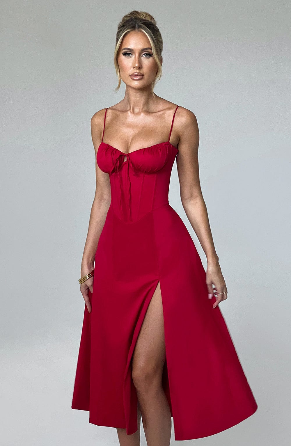 Happy Honeymoon Midi Dress Red main image 1