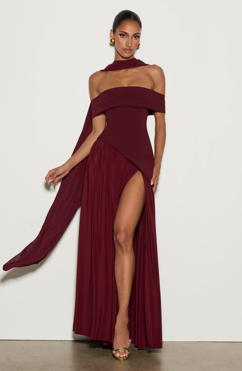 Cherry Maxi Dress - Delilah Maxi Dress Cherry Lacquer | Babyboo