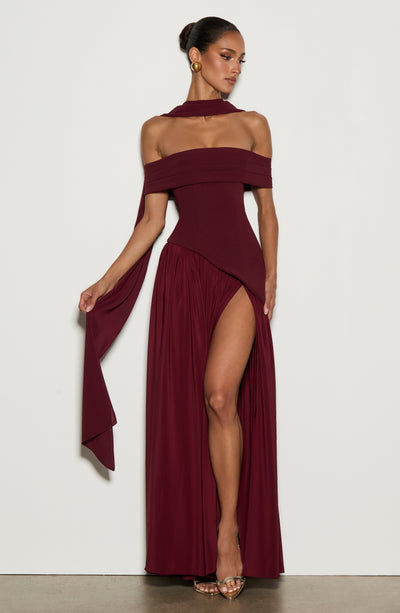 Cherry Maxi Dress - Delilah Maxi Dress Cherry Lacquer