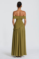 Delilah Maxi Dress - Deep Olive Dress Babyboo Fashion Premium Exclusive Design