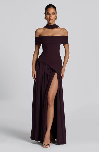 delilah maxi dress reviews Shop Brown Maxi Dress - Delilah Maxi Dress - Plum