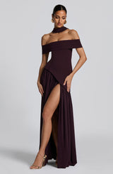 Delilah Maxi Dress - Plum Dress Babyboo Fashion Premium Exclusive Design