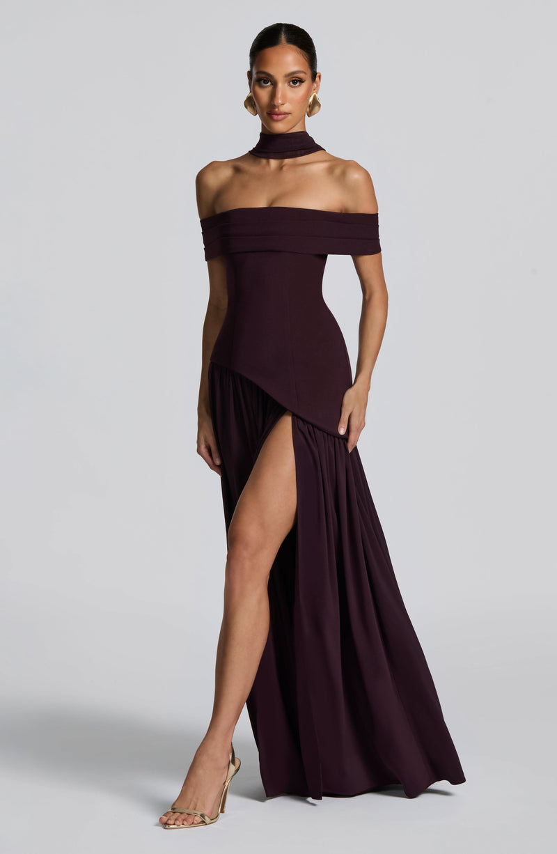 Shop Brown Maxi Dress - Delilah Maxi Dress - Plum
