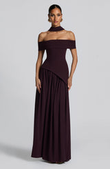 Delilah Maxi Dress - Plum Dress Babyboo Fashion Premium Exclusive Design